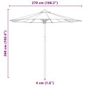PARASOL OGRODOWY - CIEMNOSZARY 270X 260CM BAMBUS
