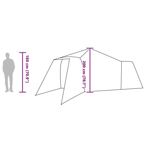 NAMIOT TIPI RODZINNY 492X492X275CM ZIELONY BEŻOWY WODOODPORNY UV TAFTA TORBA