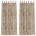 VidaXL Zasłony welurowe 2 sztuki z oczkami w kolorze szampana 225x140 cm
