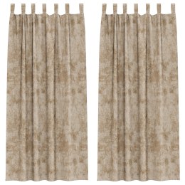 ZASŁONY Z AKSAMITU 2 SZT. Z OCZKAMI SZAMPAŃSKIMI 245X140CM