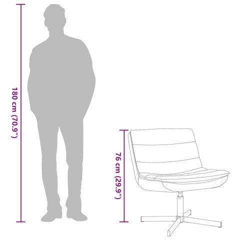 FOTEL OBROTOWY CZARNY SZTUCZNA SKÓRA METAL ŚREDNI CZARNY FOTEL