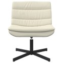 FOTEL OBROTOWY KREMOWY SYNTETYCZNA SKÓRA ŚREDNI OBROTOWY