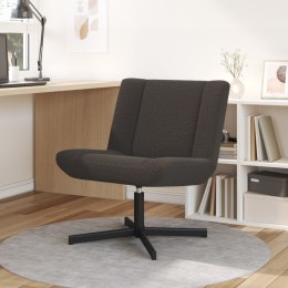 FOTEL AKCENTOWY CIEMNOSZARY TKANINA Z METALOWĄ PODSTAWĄ ŚREDNI