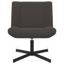 FOTEL AKCENTOWY CIEMNOSZARY TKANINA Z METALOWĄ PODSTAWĄ ŚREDNI