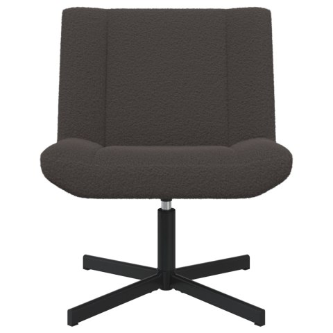 FOTEL AKCENTOWY CIEMNOSZARY TKANINA Z METALOWĄ PODSTAWĄ ŚREDNI