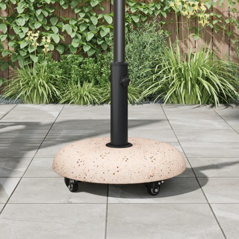 PODSTAWA PARASOLA NA KÓŁKACH DO RUR 37/42/52/58MM ŻÓŁTY BETON