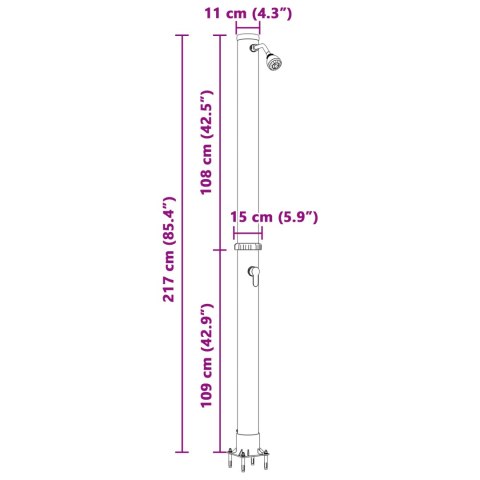 PRYSZNIC SOLARNY 217CM 20 L