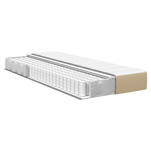 MATERAC KIESZENIOWY W JASNOZIELONYM I SZARYM KOLORZE ŚREDNI 90X200X20CM Z TKANINY