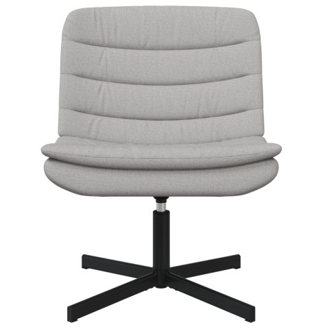 FOTEL OBROTOWY JASNOSZARY MATERIAŁ POLIESTROWY METALOWA PODSTAWA