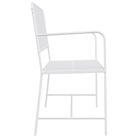 ŁAWKA BIAŁA METALOWA 103,5X 51,5X 90CM TRWAŁA ŁAWKA OGRODOWA
