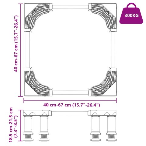 REGULOWANA PODSTAWA POD PRALKE METALOWA STABILNA I WYTRZYMALA DO LAZIENKI 300KG