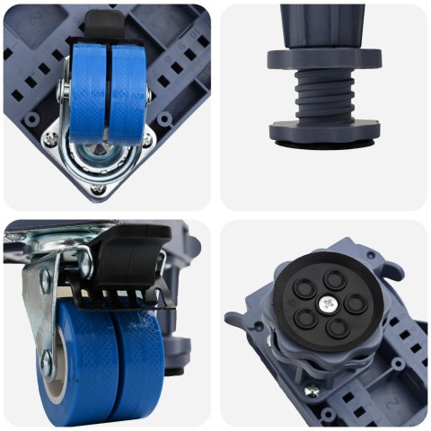 PODSTAWA POD PRALKE Z KÓŁKAMI REGULOWANA METALOWA STABILNA 350KG