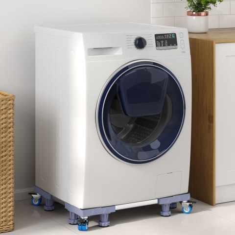 PODSTAWKA POD PRALKĘ Z KÓŁKAMI REGULOWANA METALOWA STABILNA 250KG