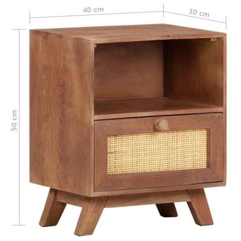 SZAFKA NOCNA 40X30X50CM LITE DREWNO MANGO