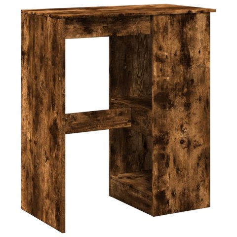 VidaXL Stolik barowy z przegródkami, przydymiony dąb, 90x47,5x103,5 cm