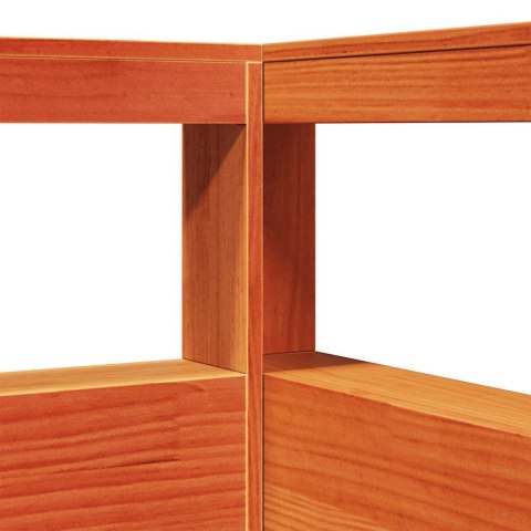 REGAŁ NA KSIĄŻKI Z ZAGŁÓWKIEM BRĄZOWY 80CM DREWNO SOSNOWE WEZGŁOWIE ŁÓŻKA