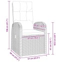 2-CZĘŚCIOWY ZESTAW DO JADALNI OGRODOWEJ Z PODUSZKAMI CZARNY POLIRATTAN