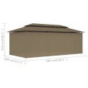ALTANA Z ZASŁONAMI 600X298X270CM KOLOR TAUPE 180G/M²