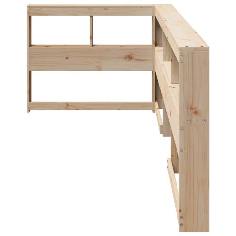 REGAŁ NA KSIĄŻKI Z ZAGŁÓWKIEM 90CM LITE DREWNO SOSNOWE