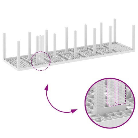 15-ELEMENTOWY ZESTAW DO JADALNI Z PODUSZKAMI BIAŁY POLIRATTAN STÓŁ OGRODOWY BIAŁY 200X100X73CM POLIRATTAN STÓŁ