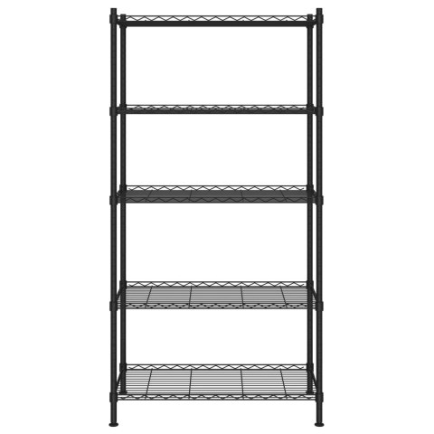 5-POZIOMOWY REGAŁ 90X35X180CM CZARNY 250KG