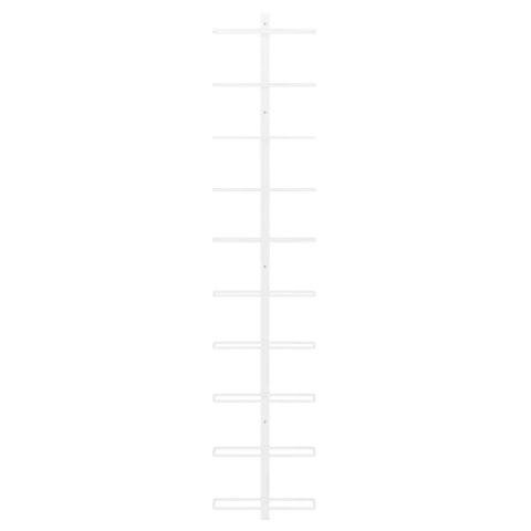 UCHWYT ŚCIENNY NA 10 BUTELEK WINA BIAŁY METALOWY