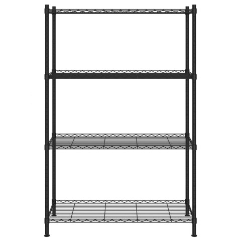 4-POZIOMOWY REGAŁ 90X35X137CM CZARNY 200KG