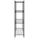 4-POZIOMOWY REGAŁ 90X35X137CM CZARNY 200KG