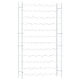 VidaXL Stojak na 72 butelki wina, biały, metalowy