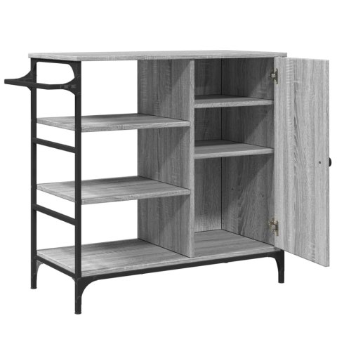 WÓZEK KUCHENNY SZARY DĄB SONOMA 87,5X38,5X84,5CM