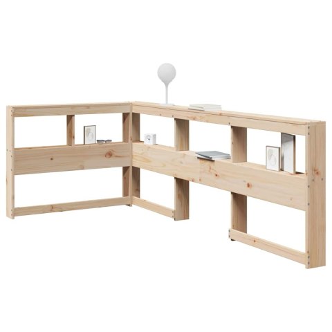 REGAŁ NA KSIĄŻKI Z ZAGŁÓWKIEM 80CM LITE DREWNO SOSNOWE