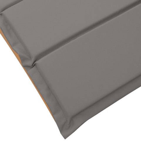 2 SZTUKI LEŻAKÓW Z WZMOCNIENIAMI CIEMNOSZARE LITE DREWNO AKACJOWE