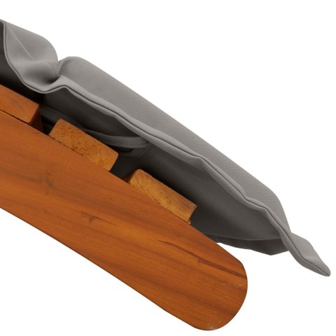 2 SZTUKI LEŻAKÓW Z WZMOCNIENIAMI CIEMNOSZARE LITE DREWNO AKACJOWE