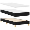 CZARNE ŁÓŻKO BOX SPRING Z MATERACEM 90X200CM