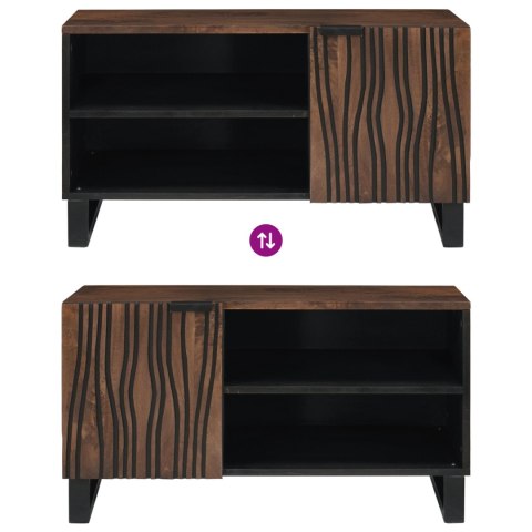 SZAFKA RTV 80X31.5X46CM LITE DREWNO MANGO I DREWNO INŻYNIERYJNE