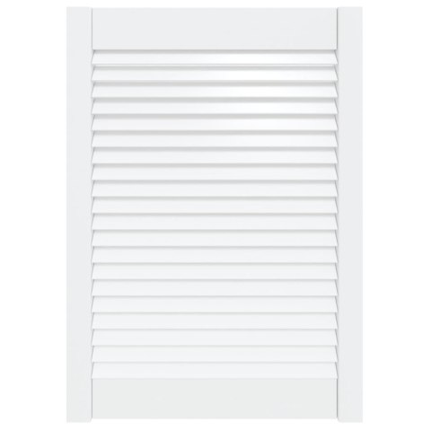 DRZWI ŻALUZJOWE DO SZAFKI BIAŁE 69X49,4CM SOSNOWE
