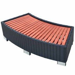 STOPIEŃ DO SPA 92X45X25CM POLIRATTANOWY CZARNY