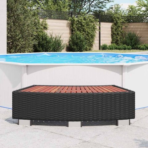 STOPIEŃ DO SPA 92X 45X 25CM POLIRATTANOWY CZARNY