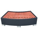 STOPIEŃ DO SPA 92X 45X 25CM POLIRATTANOWY CZARNY