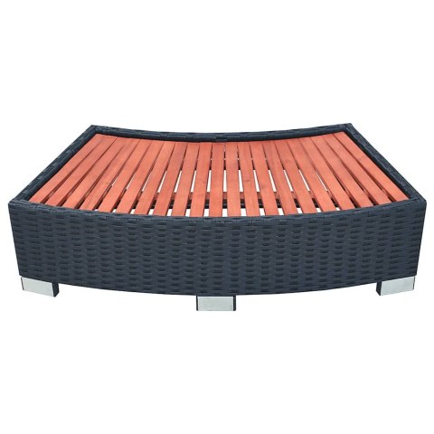 STOPIEŃ DO SPA 92X 45X 25CM POLIRATTANOWY CZARNY