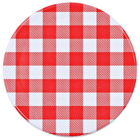 VidaXL Szklane słoiki na dżem, biało-czerwone pokrywki, 96 szt, 110 ml