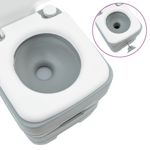 TOALETA KEMPINGOWA PRZENOŚNA WC TURYSTYCZNA NA BIWAK JACHT SZARA SOLIDNA