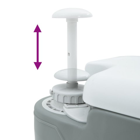 TOALETA KEMPINGOWA PRZENOŚNA WC TURYSTYCZNA NA BIWAK JACHT SZARA SOLIDNA