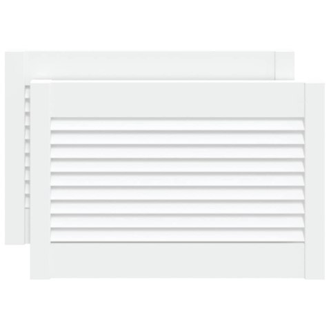 DRZWI ŻALUZJOWE DO SZAFKI 2 SZT. BIAŁE 39,5X59,4CM SOSNOWE