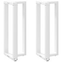 NOGI DO STOŁU BAROWEGO W KSZTAŁCIE LITERY T 2 SZT. BIAŁE 40X35X(100-101)CM STAL