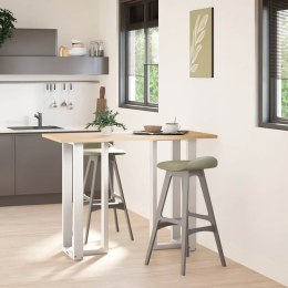 NOGI DO STOŁU BAROWEGO W KSZTAŁCIE LITERY T 2 SZT. BIAŁE 40X35X(100-101)CM STAL