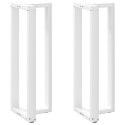 NOGI DO STOŁU BAROWEGO W KSZTAŁCIE LITERY T 2 SZT. BIAŁE 40X35X(110-111)CM STAL