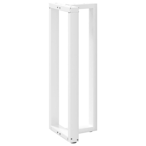 NOGI DO STOŁU BAROWEGO W KSZTAŁCIE LITERY T 2 SZT. BIAŁE 40X35X(110-111)CM STAL