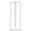 NOGI DO STOŁU BAROWEGO W KSZTAŁCIE LITERY T 2 SZT. BIAŁE 40X35X(110-111)CM STAL