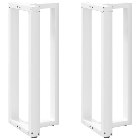 NOGI DO STOŁU BAROWEGO W KSZTAŁCIE LITERY T 2 SZT. BIAŁE 50X35X(100-101)CM STAL